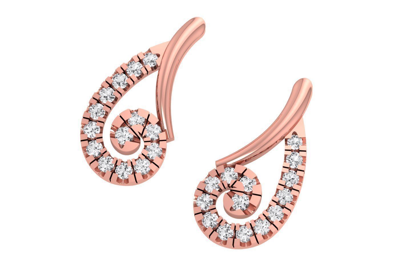 Earrings Pendant Set 3dm STL OBJ FBX Renders Details 3D print model_3