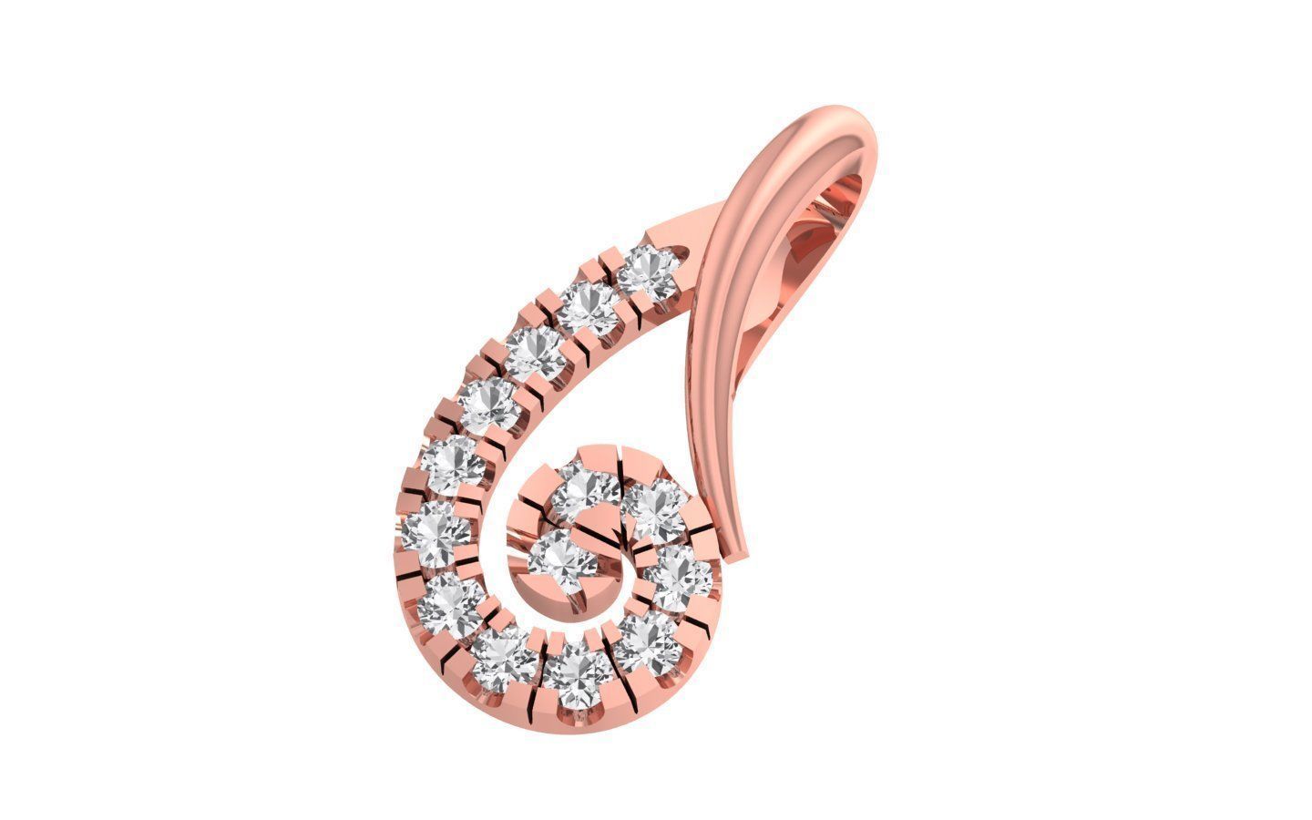 Earrings Pendant Set 3dm STL OBJ FBX Renders Details 3D print model_1