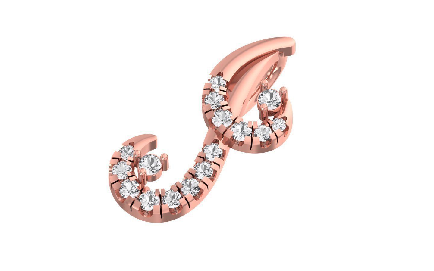 Earrings Pendant Set 3dm STL OBJ FBX Renders Details 3D print model_3