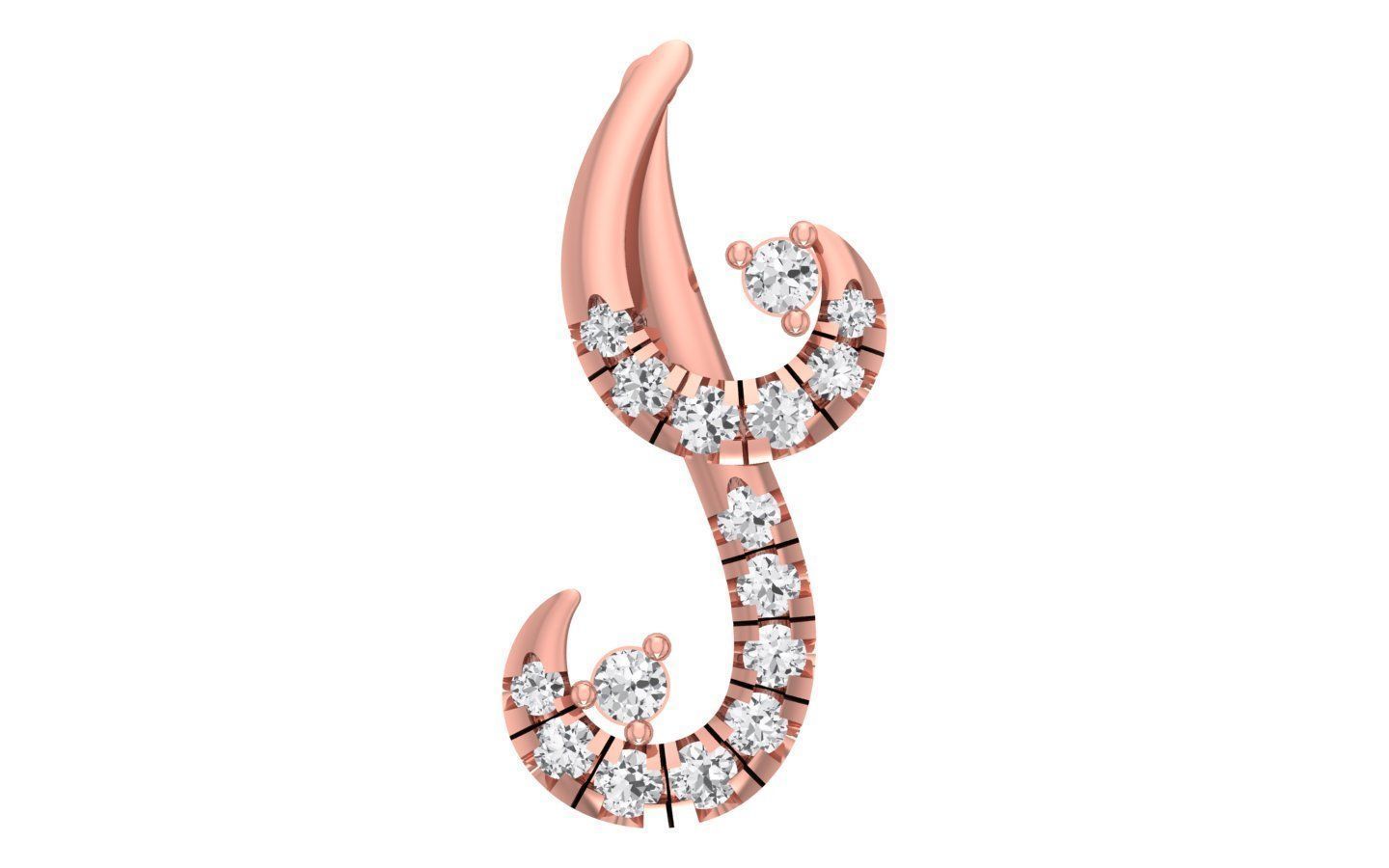 Earrings Pendant Set 3dm STL OBJ FBX Renders Details 3D print model_2