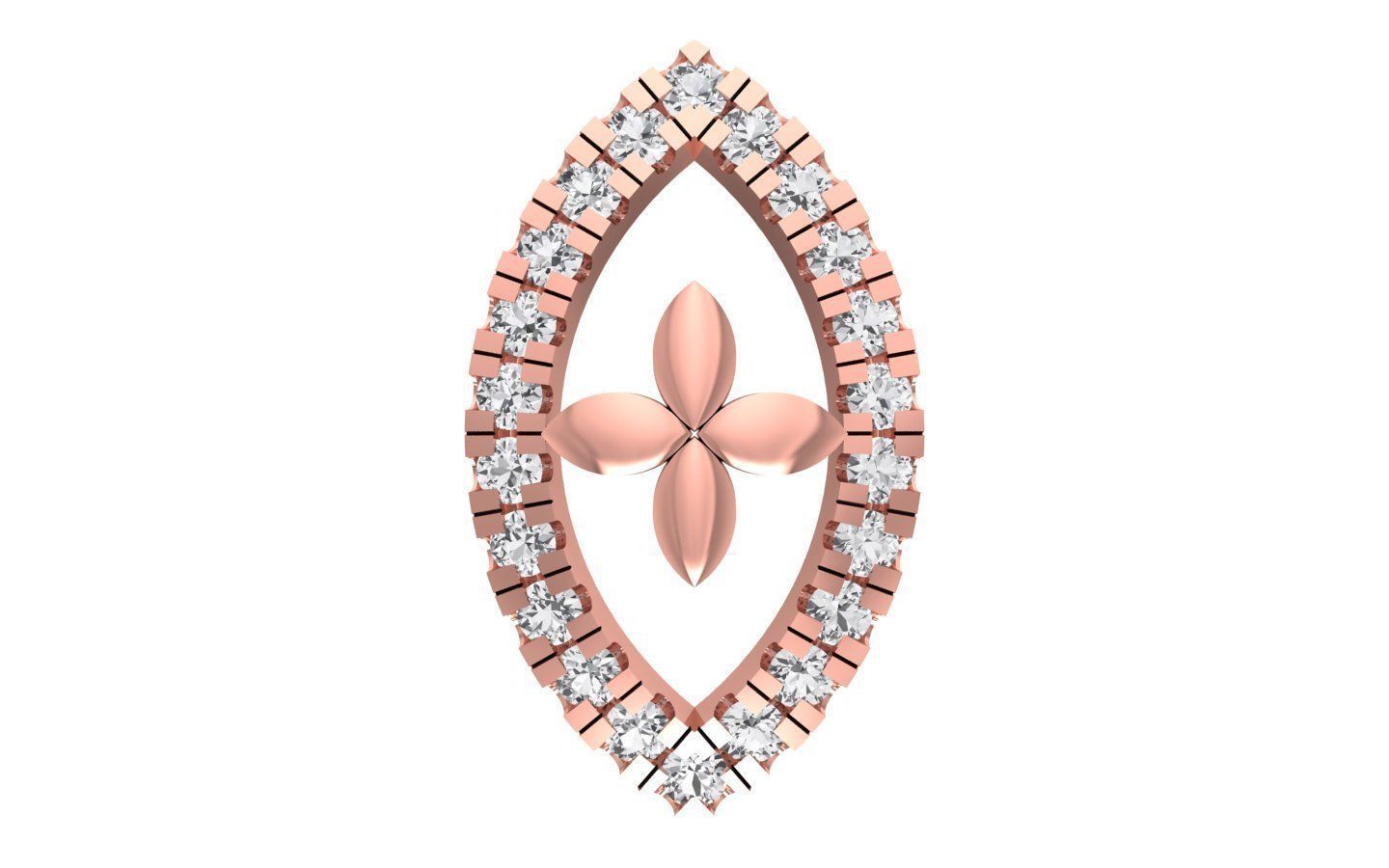 Earrings Pendant Set 3dm STL OBJ FBX Renders Details 3D print model_6