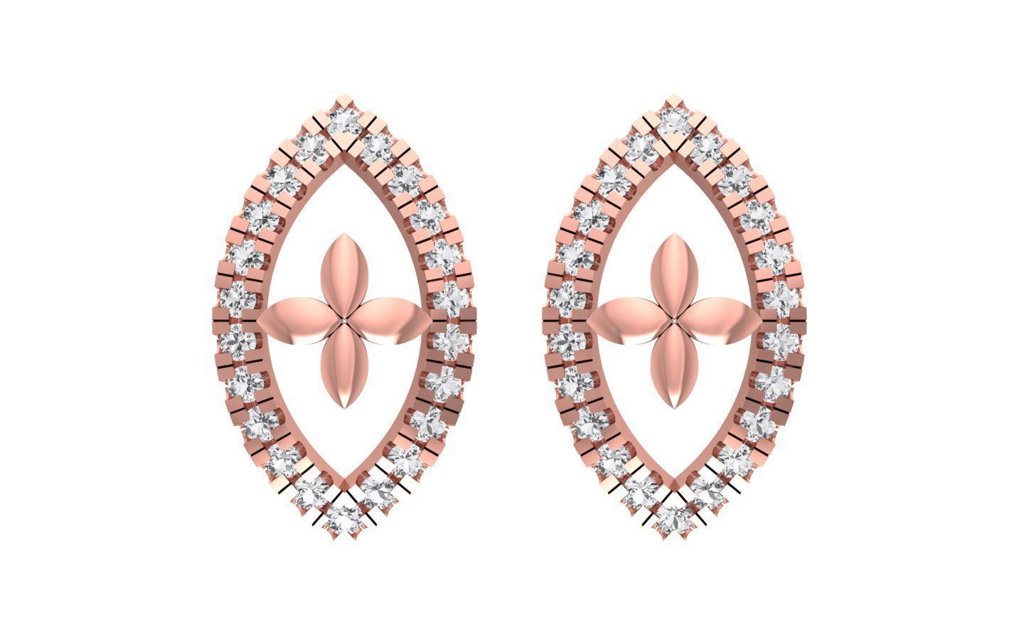 Earrings Pendant Set 3dm STL OBJ FBX Renders Details 3D print model_4