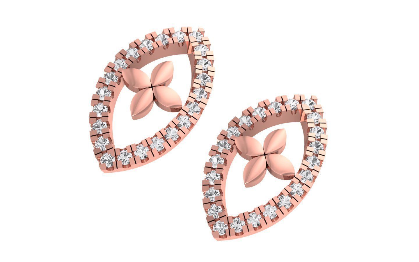 Earrings Pendant Set 3dm STL OBJ FBX Renders Details 3D print model_2