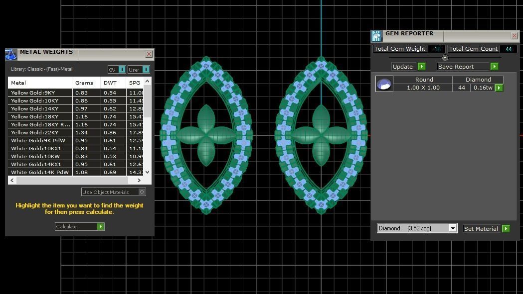 Earrings Pendant Set 3dm STL OBJ FBX Renders Details 3D print model_8
