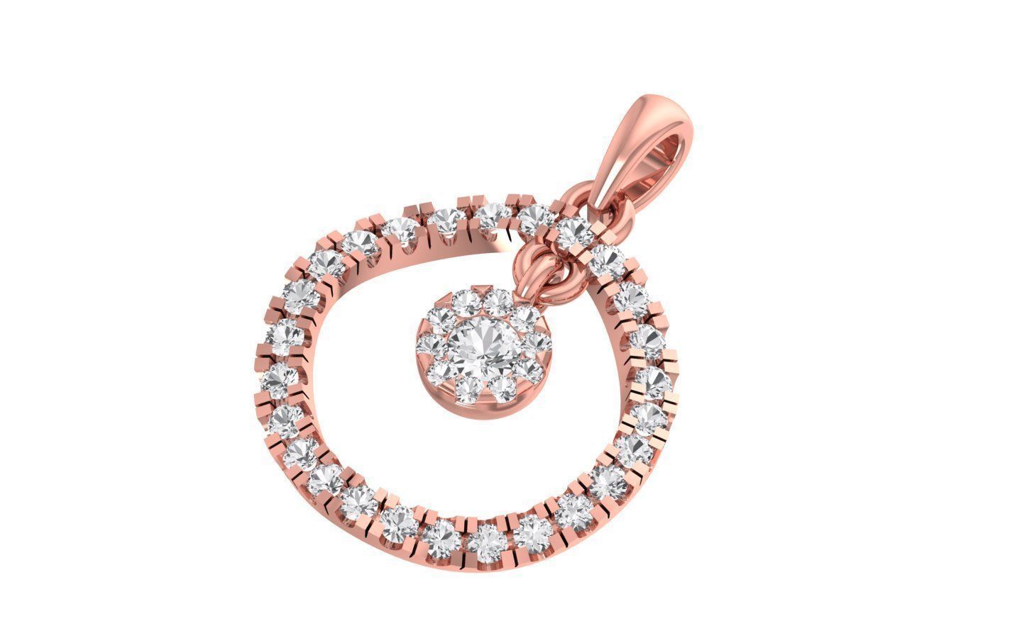 Earrings Pendant Set 3dm STL OBJ FBX Renders Details 3D print model_4