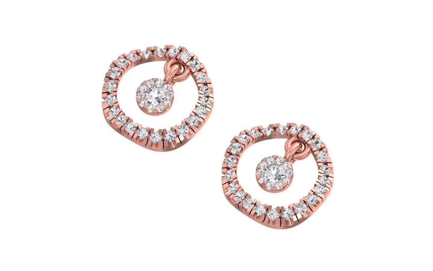 Earrings Pendant Set 3dm STL OBJ FBX Renders Details 3D print model_2