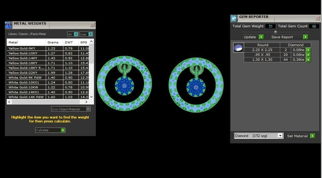 Earrings Pendant Set 3dm STL OBJ FBX Renders Details 3D print model_8