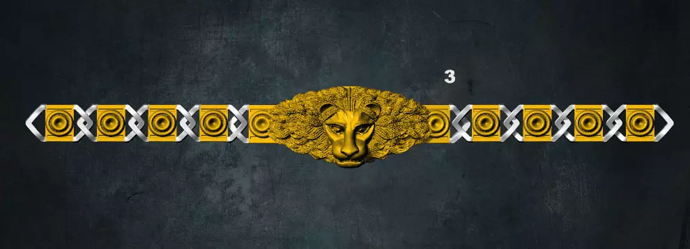 lions golden lion head 3D print model_0