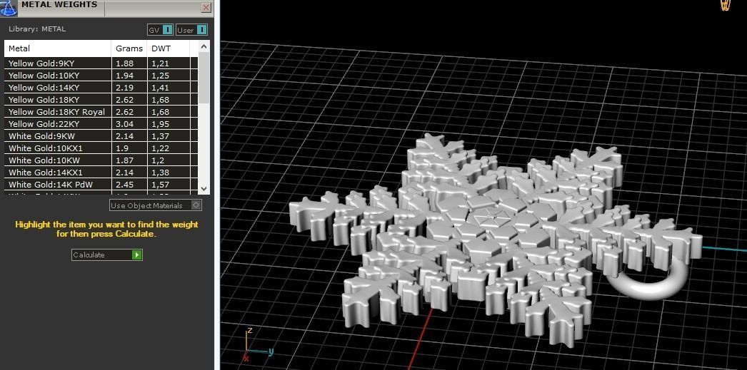 Pendant Snowflake Model 2084 3D print model_8