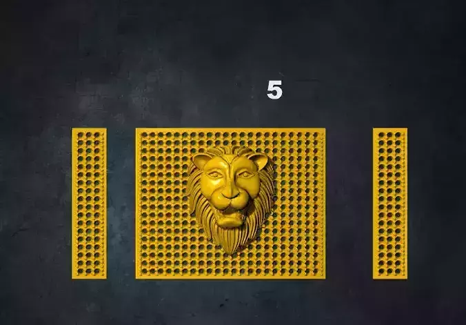 lions golden lion head