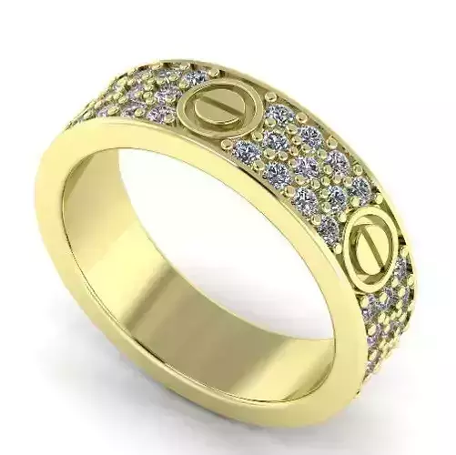 Ring Wedding Band 14mm Model 2077 3D print model