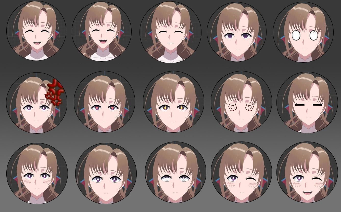 Oosuki MAMAKO VRChat Oculus Quest Low-poly 3D model Low-poly 3D model_7