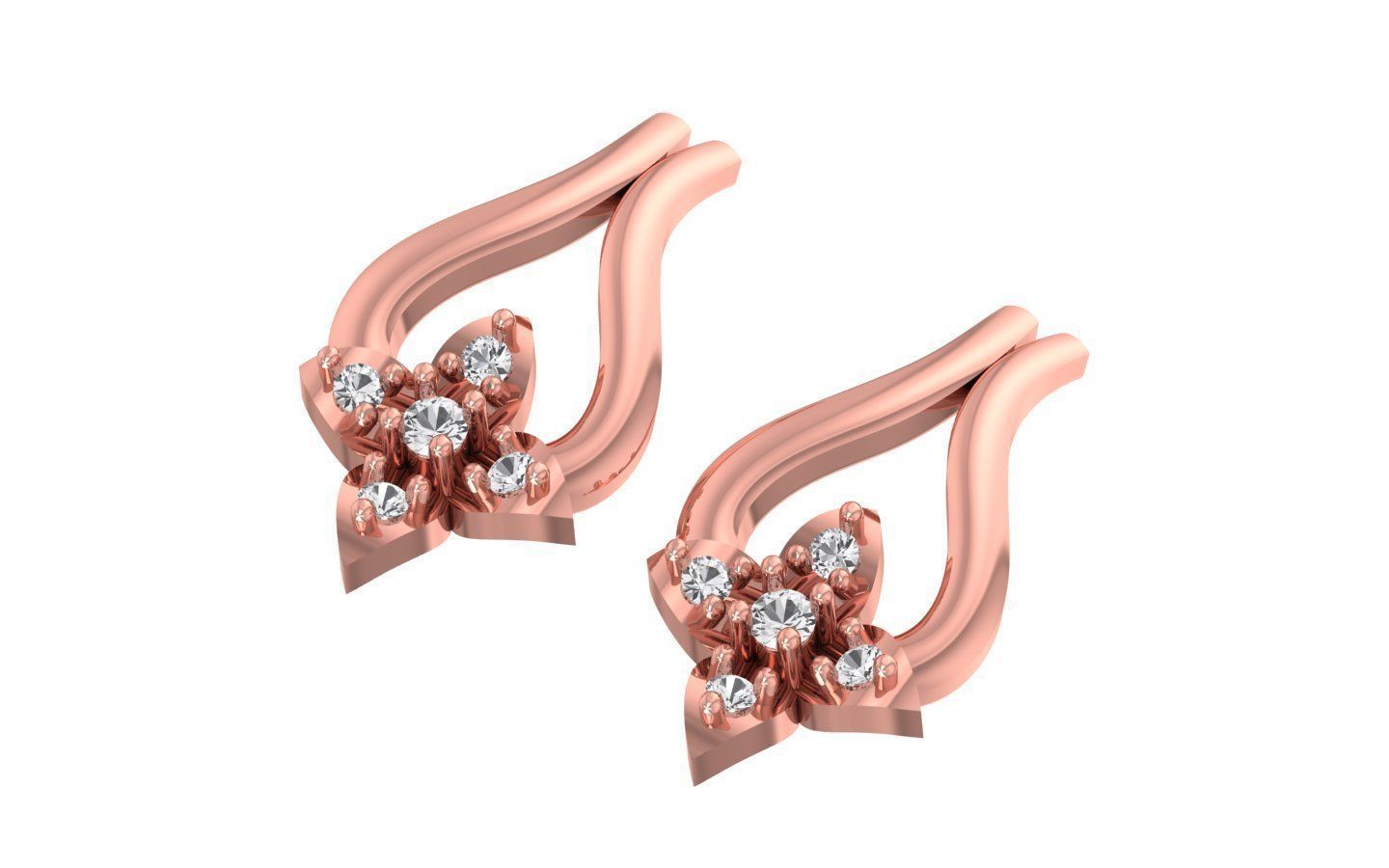 Earrings Pendant Set 3dm STL OBJ FBX Renders Details 3D print model_4