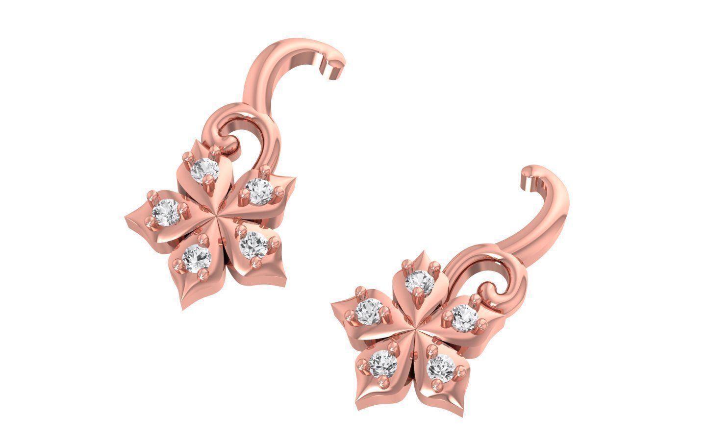 Earrings Pendant Set 3dm STL OBJ FBX Renders Details 3D print model_1