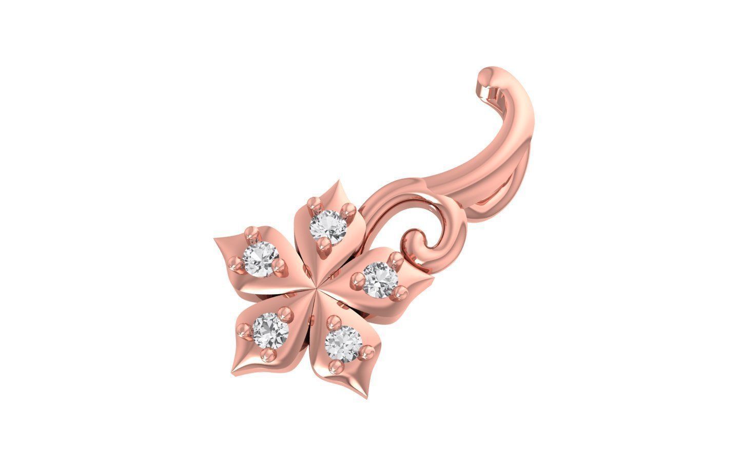 Earrings Pendant Set 3dm STL OBJ FBX Renders Details 3D print model_2