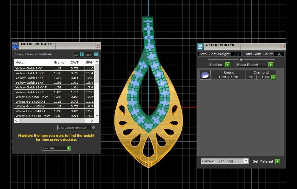 Earrings Pendant Set 3dm STL OBJ FBX Renders Details 3D print model_7