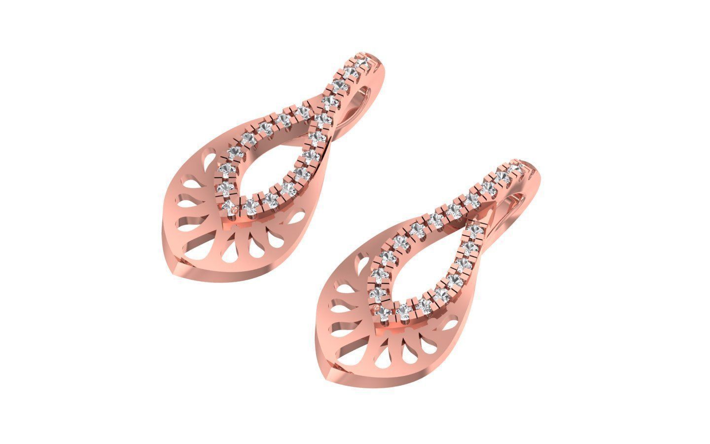 Earrings Pendant Set 3dm STL OBJ FBX Renders Details 3D print model_9