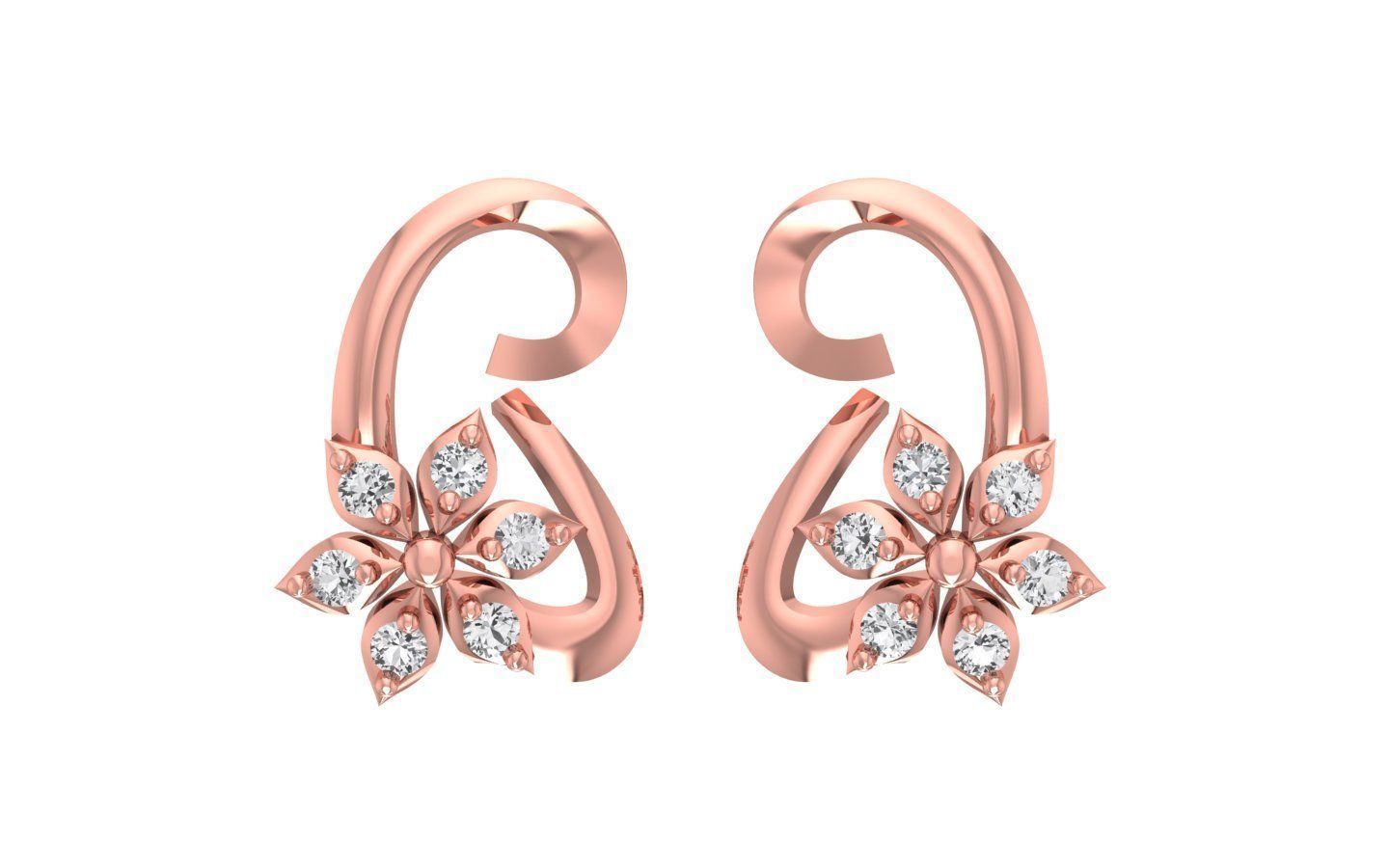 Earrings Pendant Set 3dm STL OBJ FBX Renders Details 3D print model_4