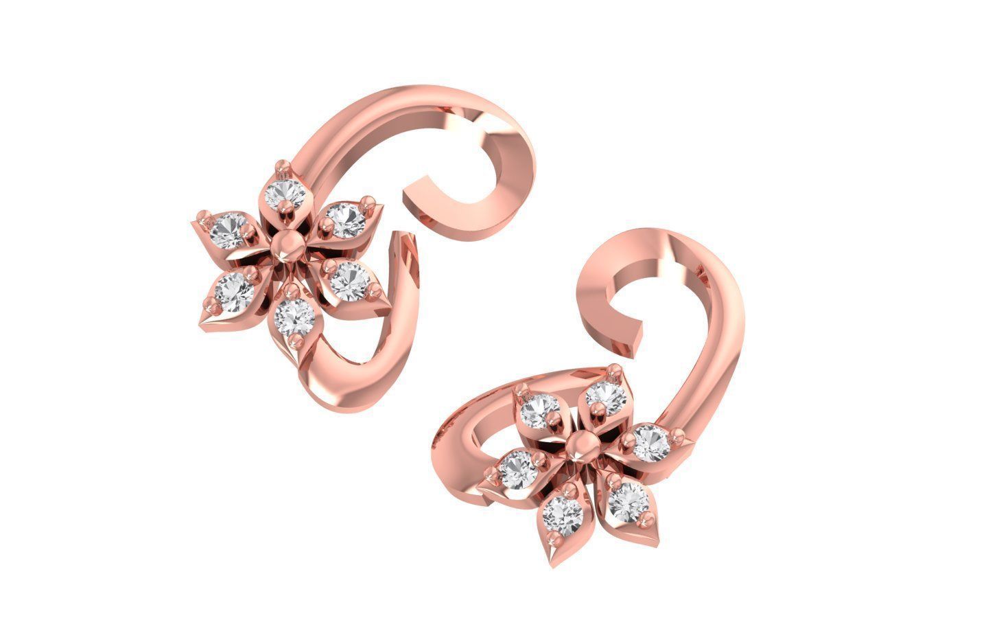 Earrings Pendant Set 3dm STL OBJ FBX Renders Details 3D print model_1