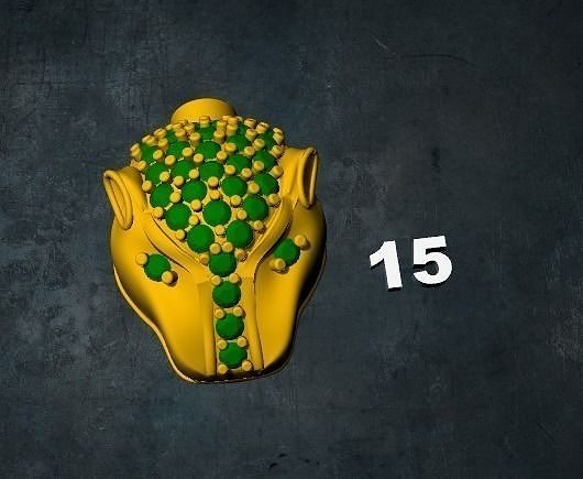 lions head with number 3D print model