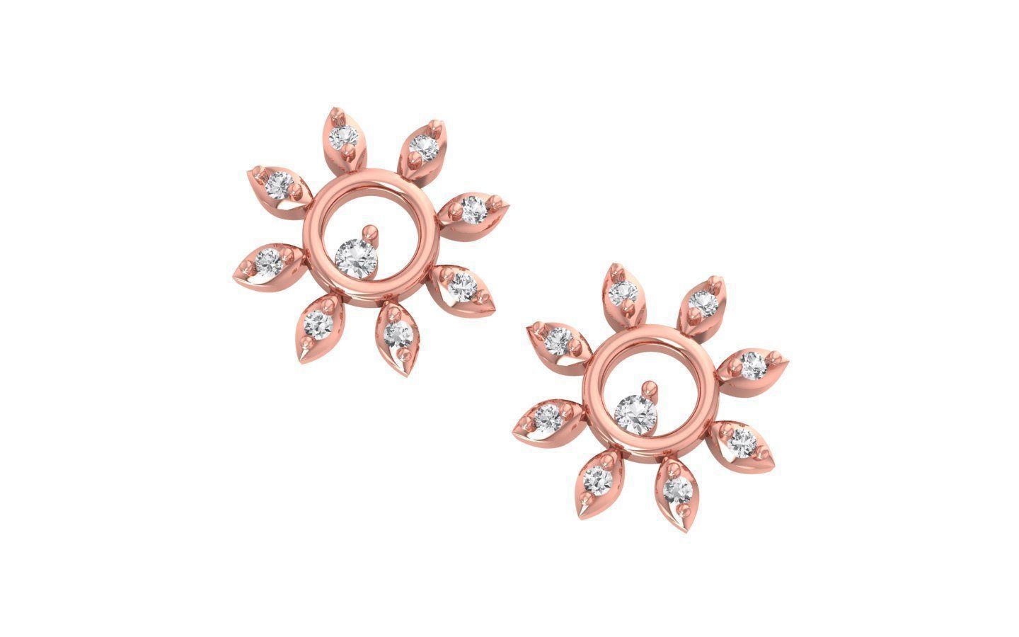 Earrings Pendant Set 3dm STL OBJ FBX Renders Details 3D print model_9