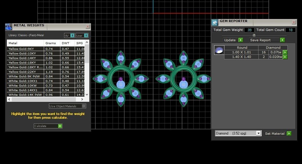 Earrings Pendant Set 3dm STL OBJ FBX Renders Details 3D print model_6