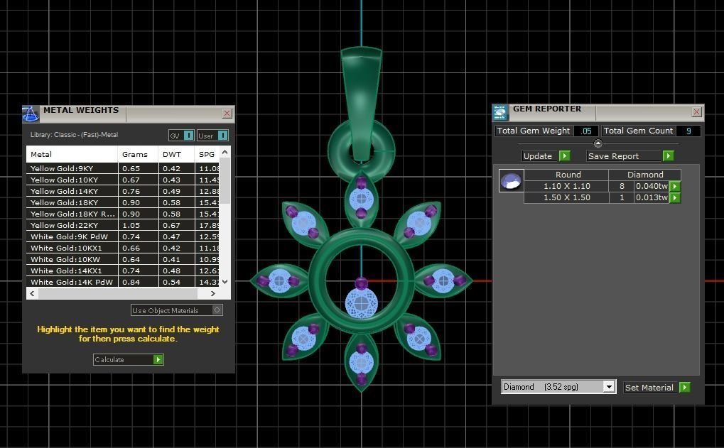 Earrings Pendant Set 3dm STL OBJ FBX Renders Details 3D print model_7