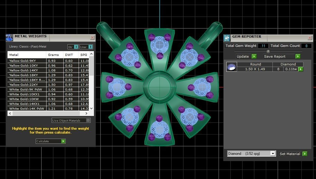 Earrings Pendant Set 3dm STL OBJ FBX Renders Details 3D print model_7