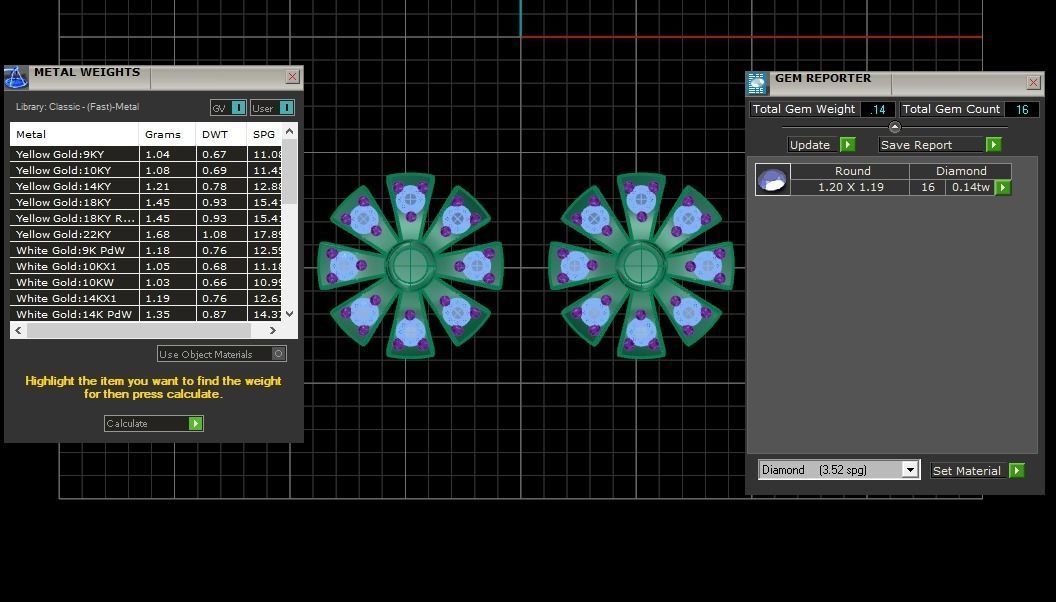 Earrings Pendant Set 3dm STL OBJ FBX Renders Details 3D print model_9