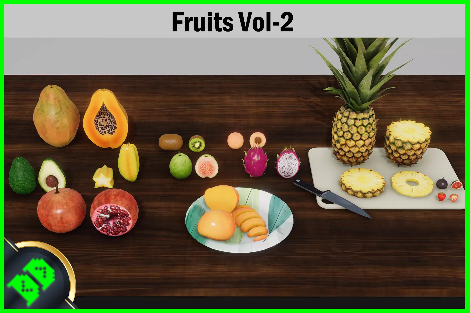 Fruits Vol - 2 Low-poly 3D model_0