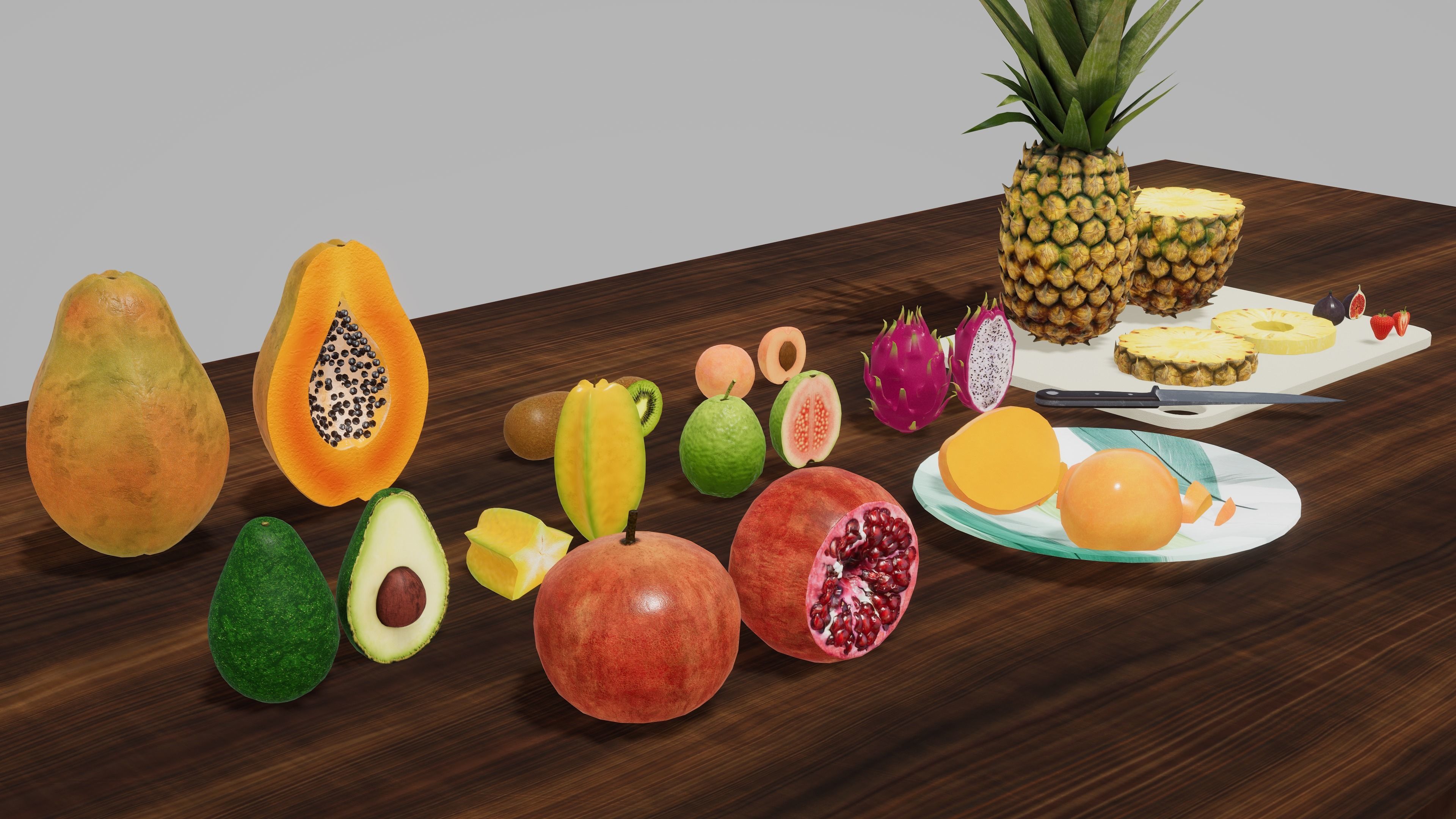 Fruits Vol - 2 Low-poly 3D model_1