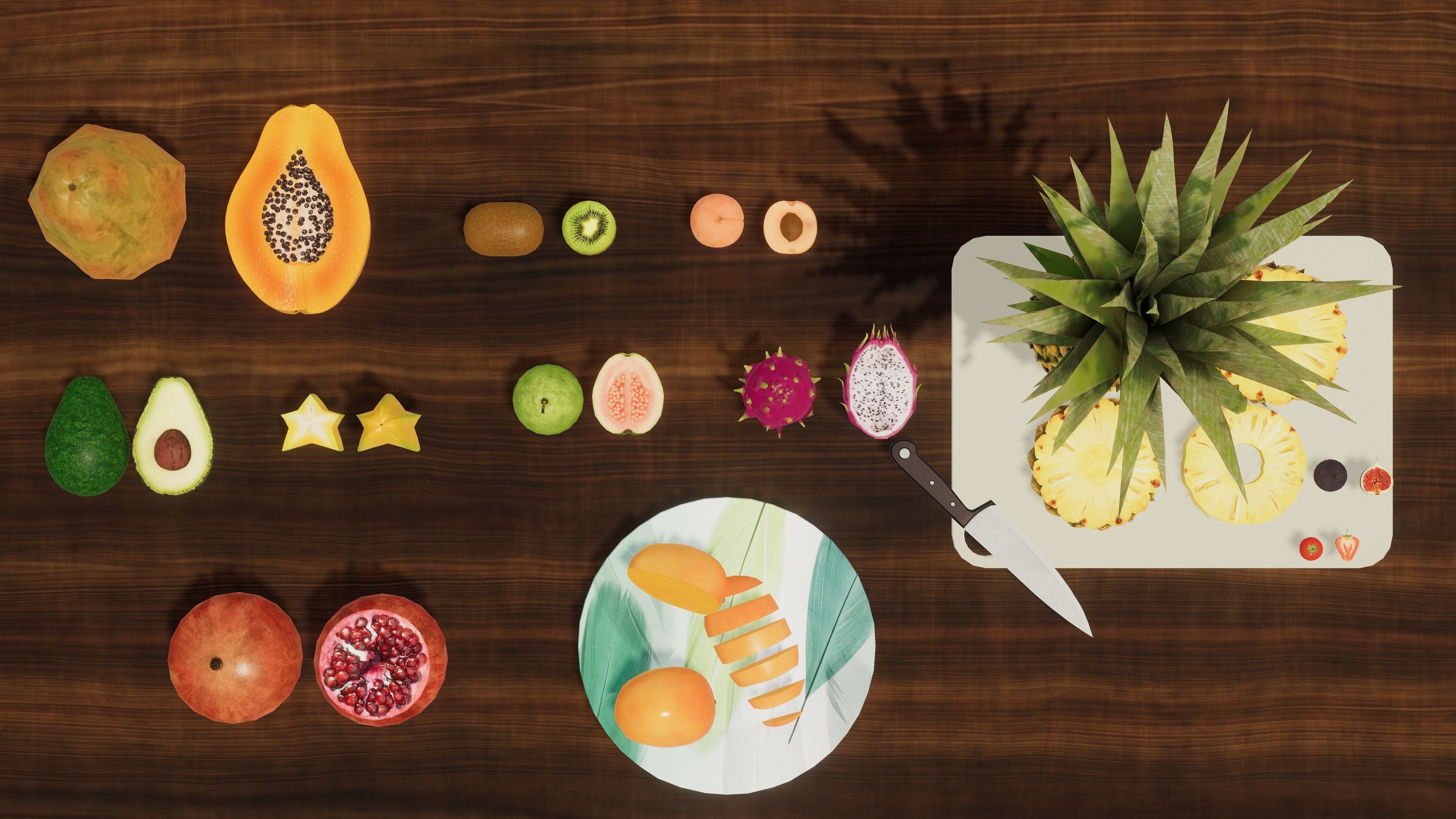 Fruits Vol - 2 Low-poly 3D model_14