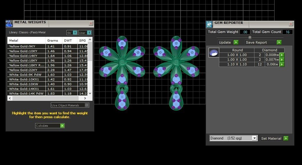 Earrings Pendant Set 3dm STL OBJ FBX Renders Details 3D print model_8