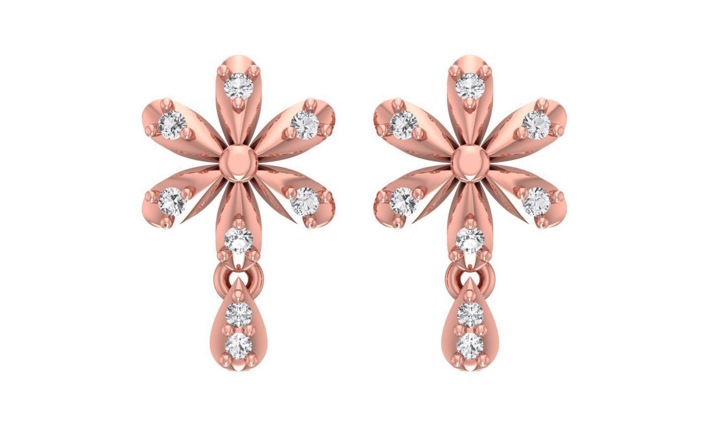 Earrings Pendant Set 3dm STL OBJ FBX Renders Details 3D print model_1