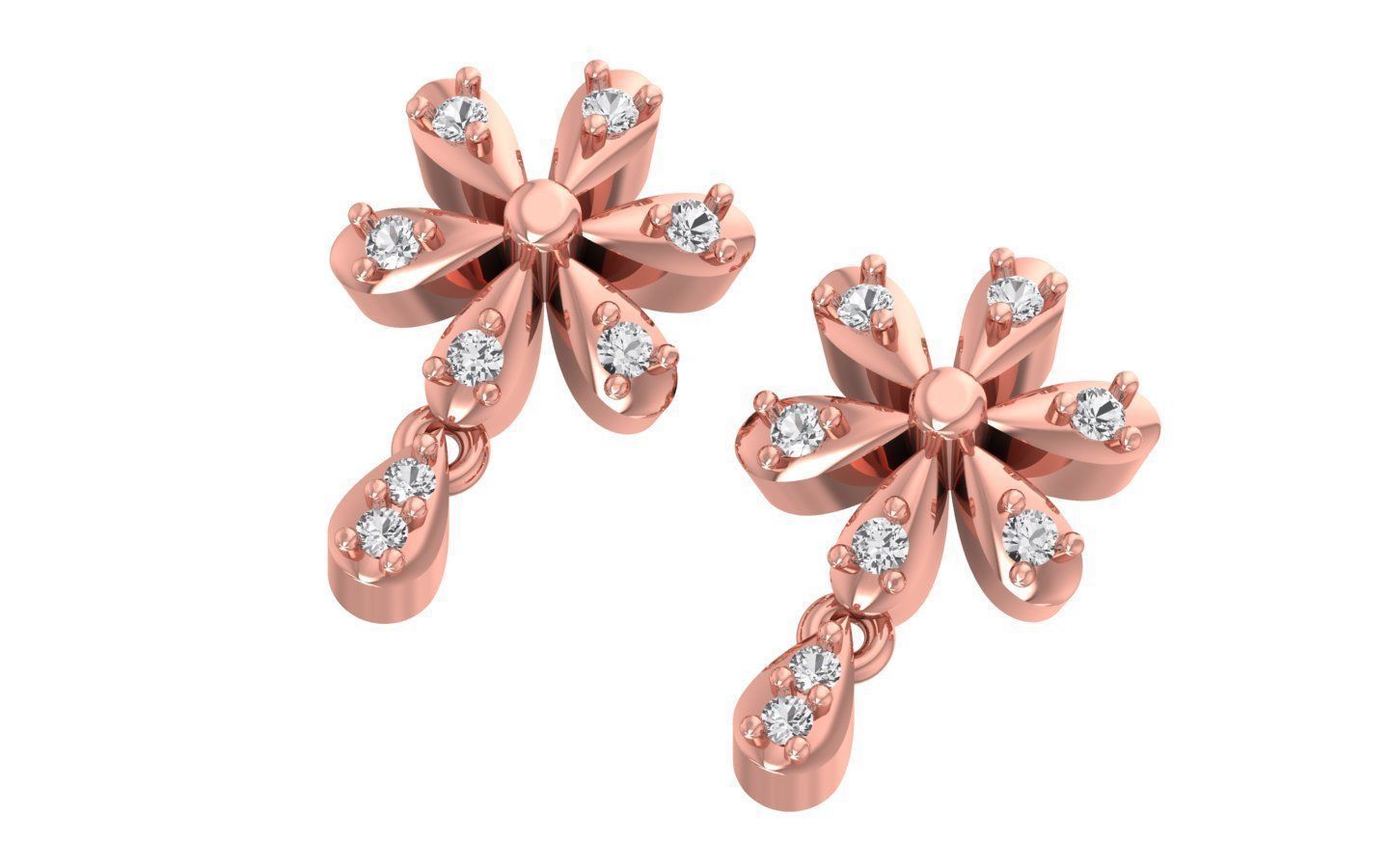 Earrings Pendant Set 3dm STL OBJ FBX Renders Details 3D print model_6