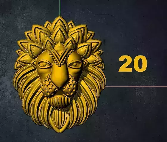 lions golden lion head