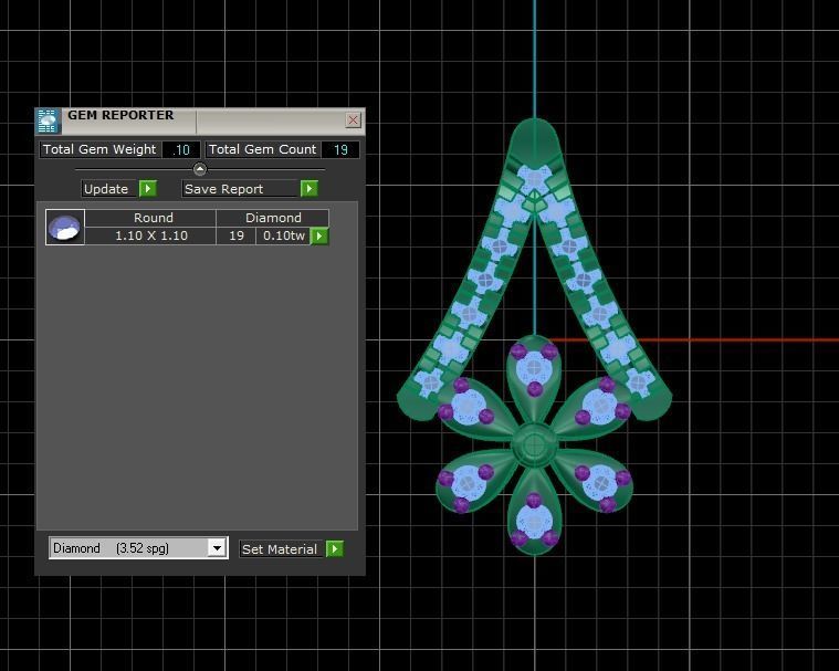 Flower Earrings Pendant Set 3dm STL OBJ FBX Renders Details 3D print model_9