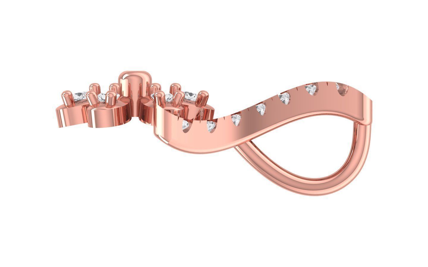 Flower Earrings Pendant Set 3dm STL OBJ FBX Renders Details 3D print model_6