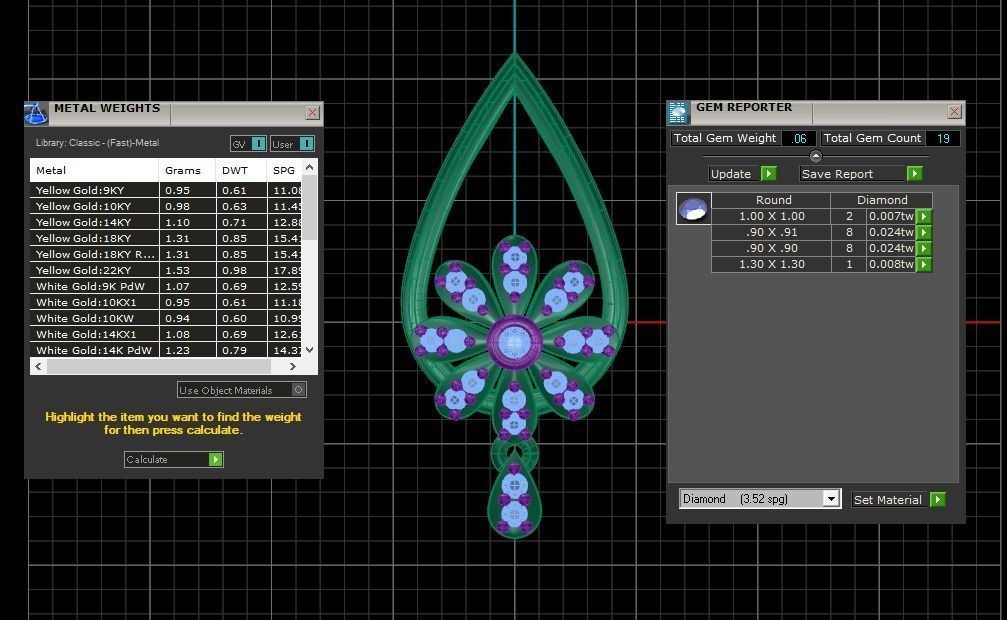 Pear Earrings Pendant Set 3dm STL OBJ FBX Renders Details 3D print model_9