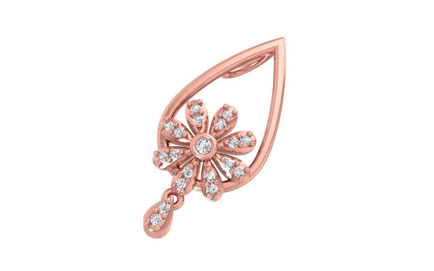 Pear Earrings Pendant Set 3dm STL OBJ FBX Renders Details 3D print model_2