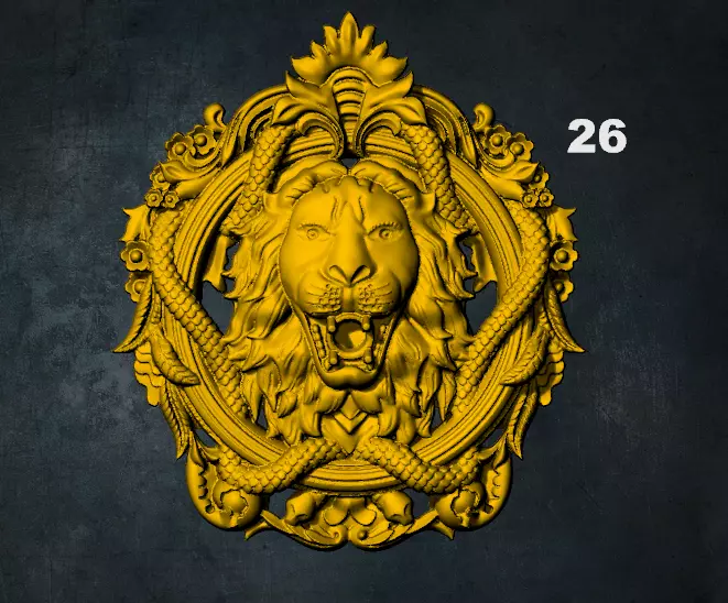 lions 3D print model_0