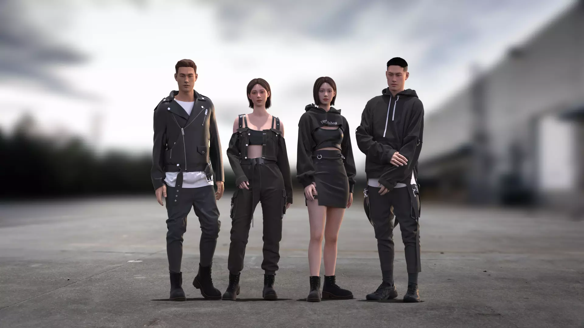 Male and Female Outfits 3D model