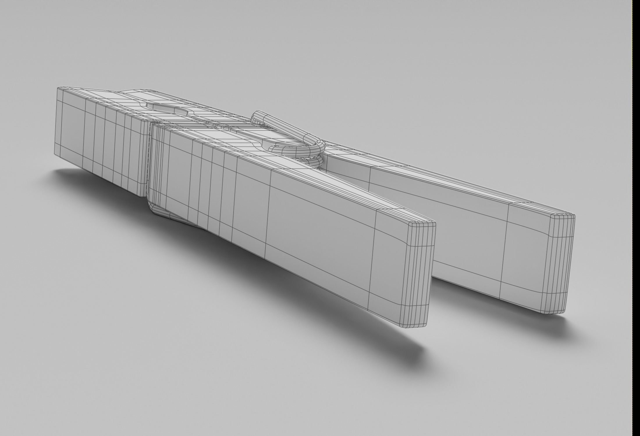 Wooden Clothespin 3D model_21