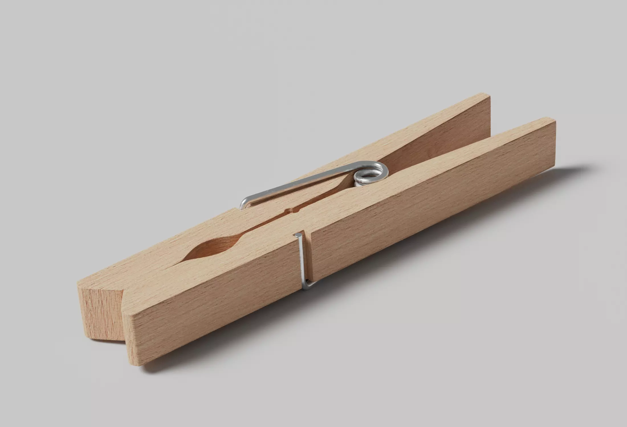 Wooden Clothespin 3D model_0