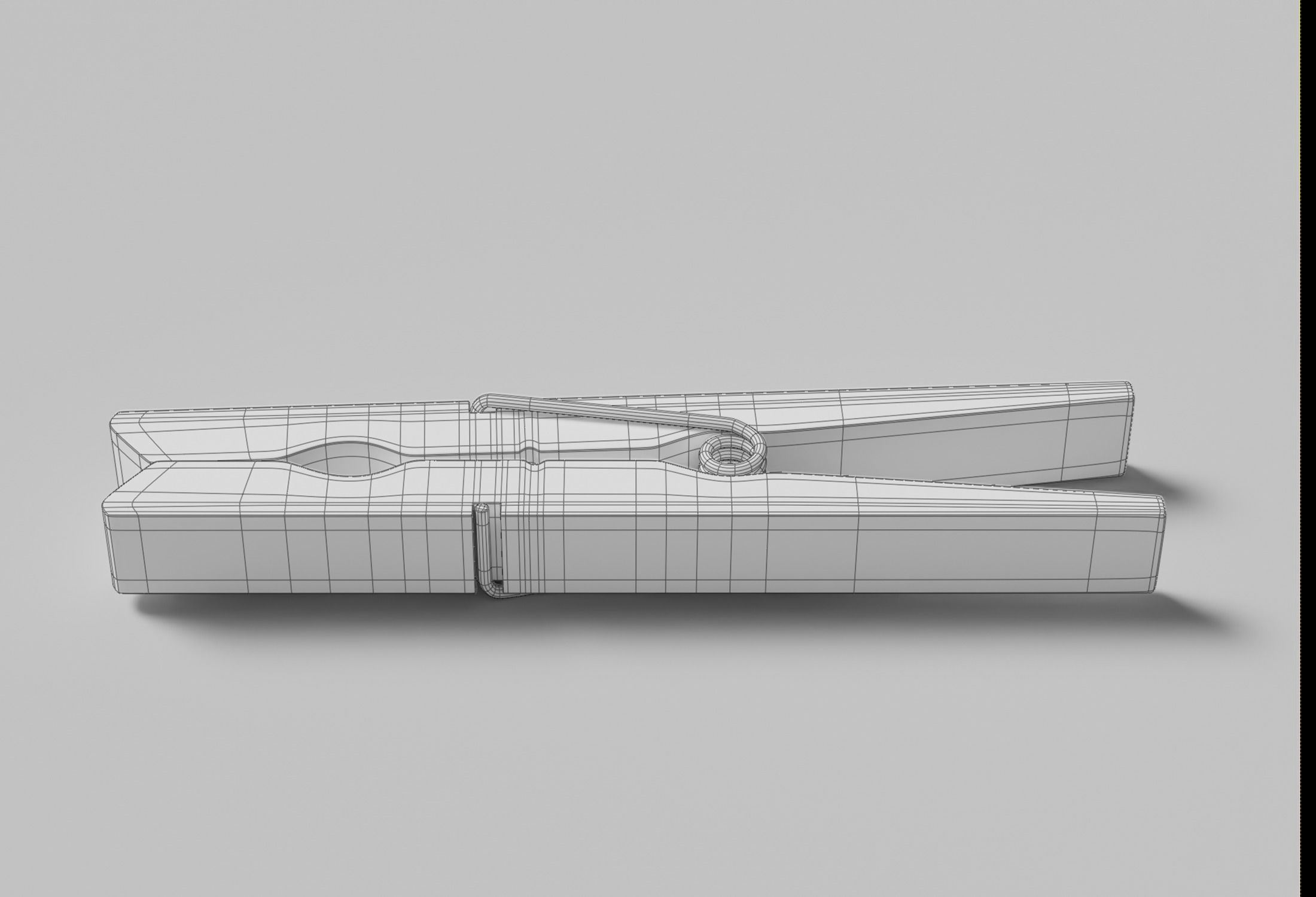 Wooden Clothespin 3D model_17