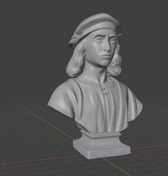 Raphael bust  3D print model_2