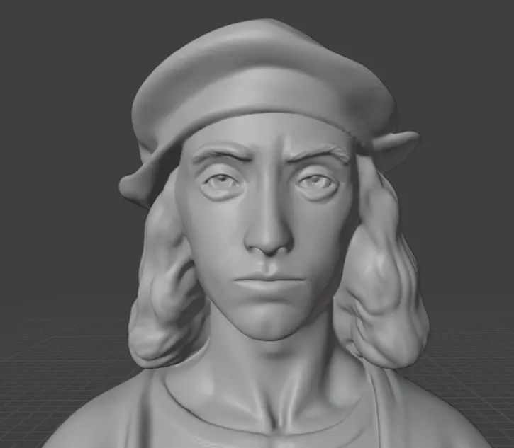 Raphael bust  3D print model_22