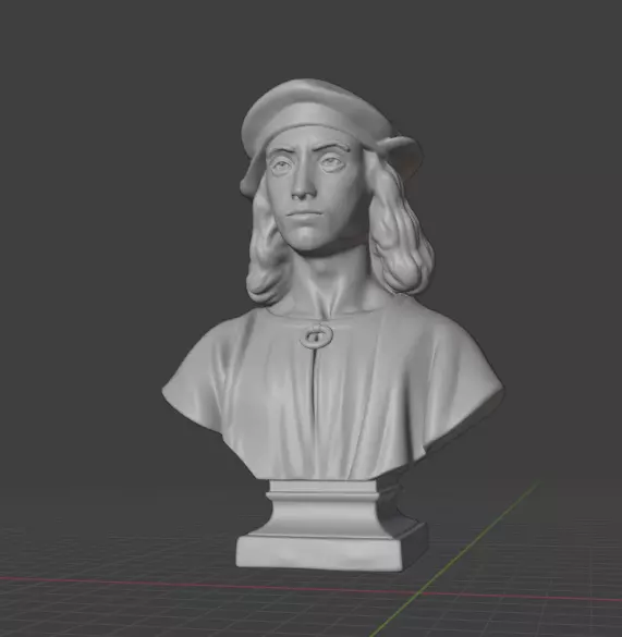 Raphael bust  3D print model_9