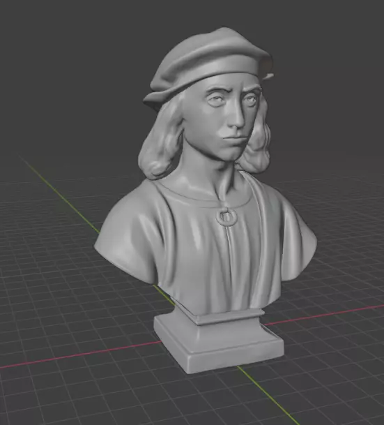 Raphael bust  3D print model_6