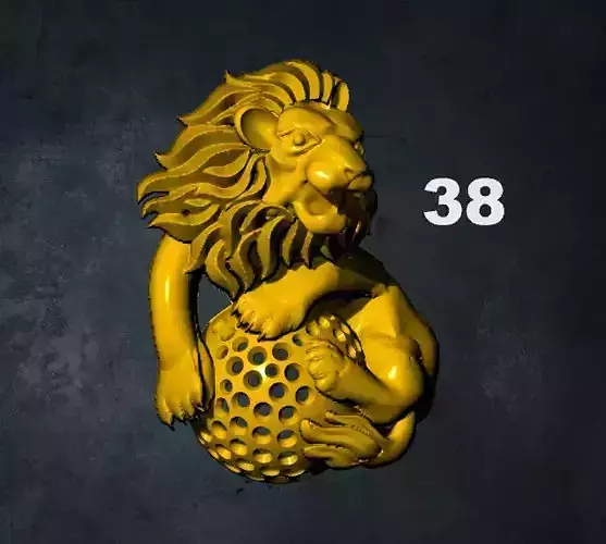 lions lion holding ball